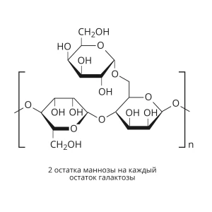 Фрагмент молекулы гуаровой камеди