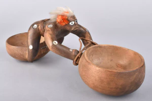 Гавайцы. Двойная чаша с человеческой фигурой