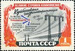 «Коммунизмын кугу чоҥымашыже-влак»: Куйбышевысе гидроэлектростанций(1950–1955), 1 теҥге номинал