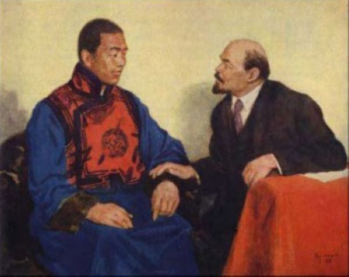 Сүхэ-Баатар Ленинтэй уулзаба