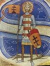 Король св. Иштван I (1001—1038). Chronicon Pictum&nbsp;(венг.)баш., 1360.[3]