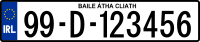 Irish Vehicle Registration Plate.svg