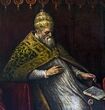 Interior of Santi Giovanni e Paolo (Venice) - Honorius III by Leandro Bassano.jpg