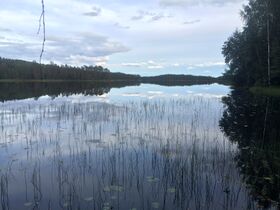 Järvele lounahaspäi kaččojes