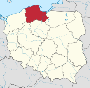 Поморонь воеводства на карте