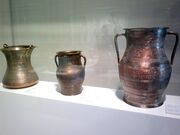Сopper vessels of middle ages in Heydar Aliyev Center.jpg