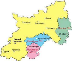 Горький край на карте