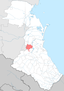 Kazbekovsky district locator map.png