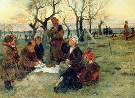 В. Маковский. Поминка (ужаш). 1884
