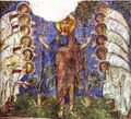 Иисус Христос ден 12 апостол (XII курымын фреске, Каппадокий)
